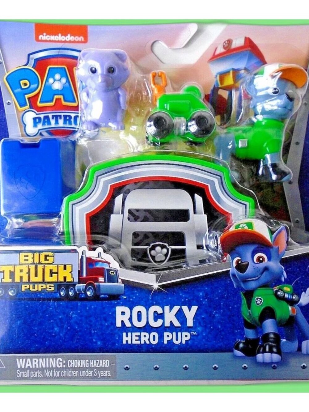 NIB Paw Patrol Rocky Big Truck Pups Hero Pup Playset Clip On Drone Toy